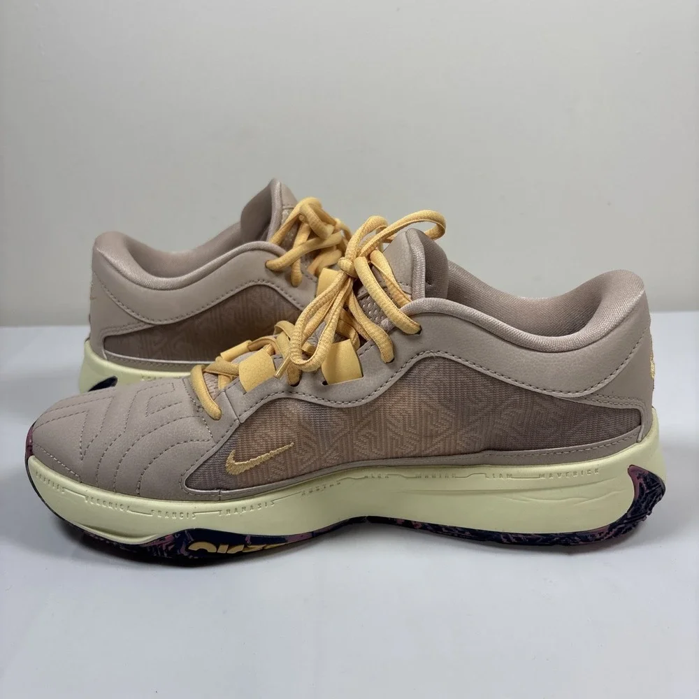 Nike Mens Sz 7 Glannis Antetokounmpo Zoom Freak 5 Fossil Stone Basketball Casual